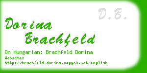 dorina brachfeld business card